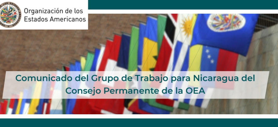 Comunicado del Grupo de Trabajo para Nicaragua del Consejo Permanente OEA