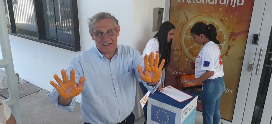 Embajada de Colombia en Nicaragua participó en la Campaña Reto Naranja 