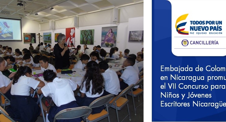Embajada de Colombia promueve el VII Concurso para Niños y Jóvenes Escritores Nicaragüenses